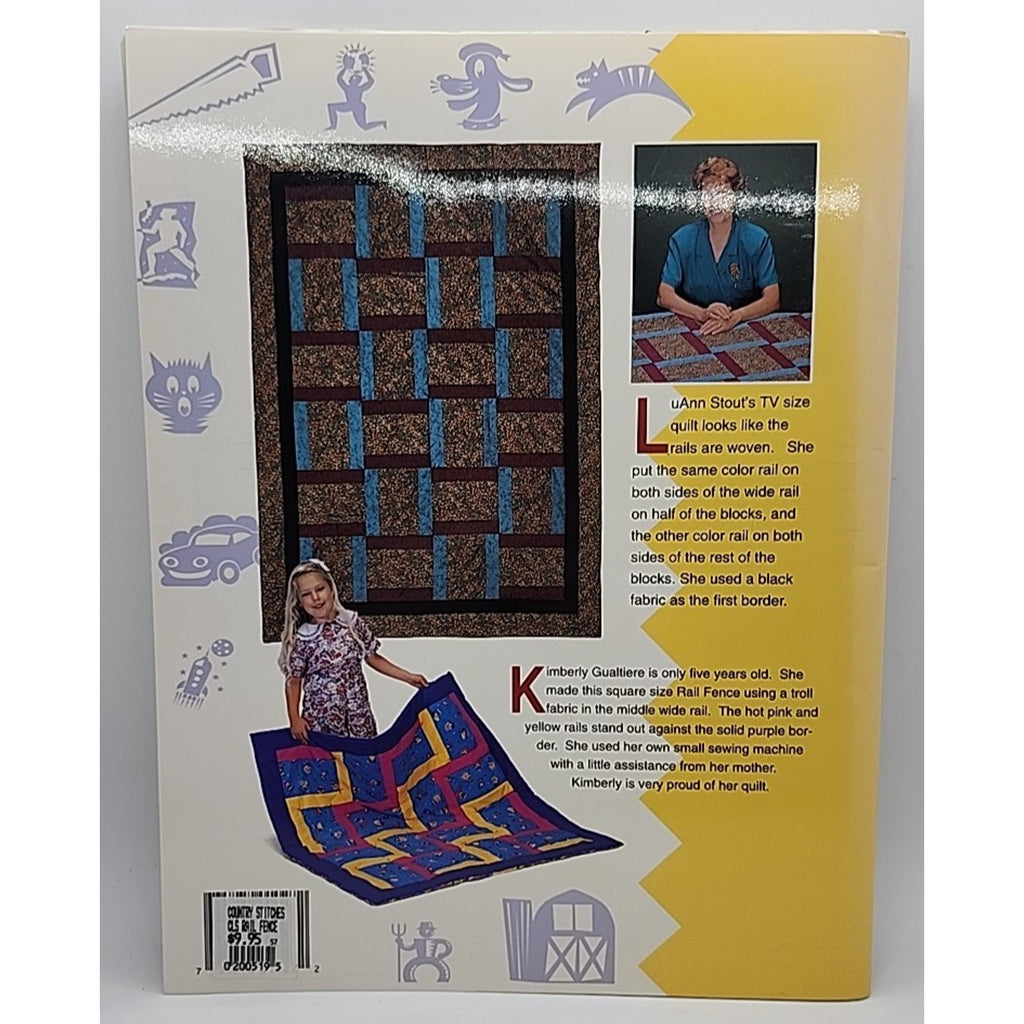 Rail Fence Quilt for Kids at Heart Quilt In a Day Quilt Pattern Book LuAnn Stout