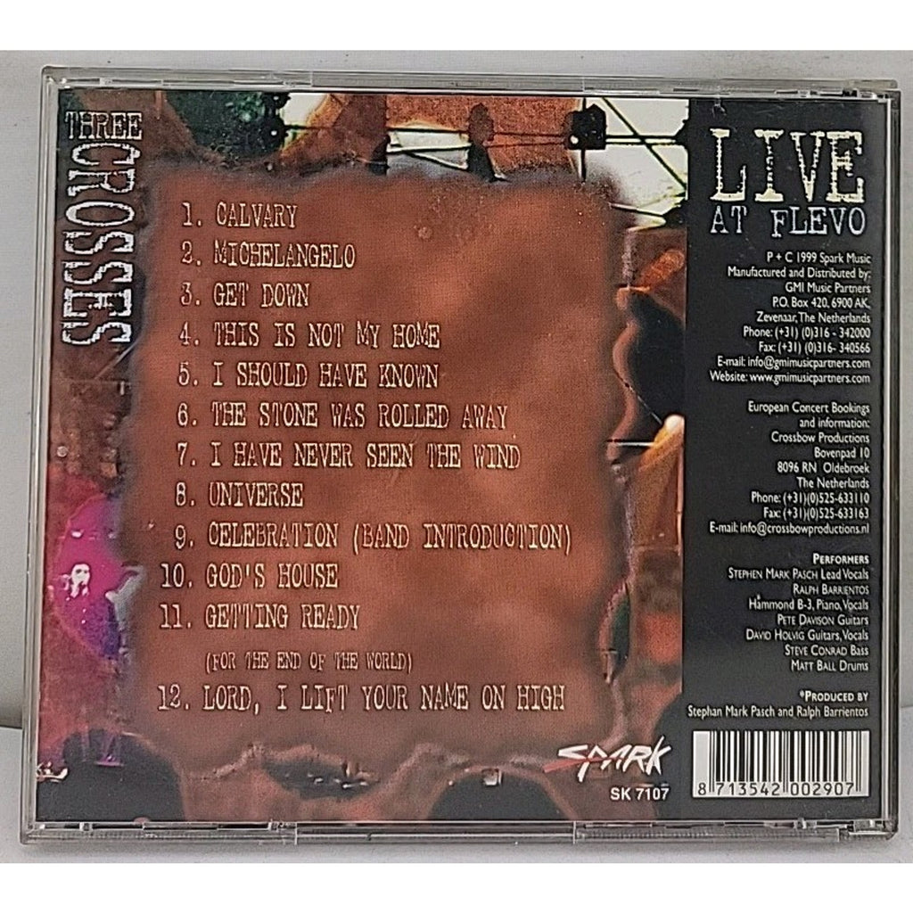 Three Crosses "Live at Flevo" Netherlands (CD) Christian Rock SK-7107