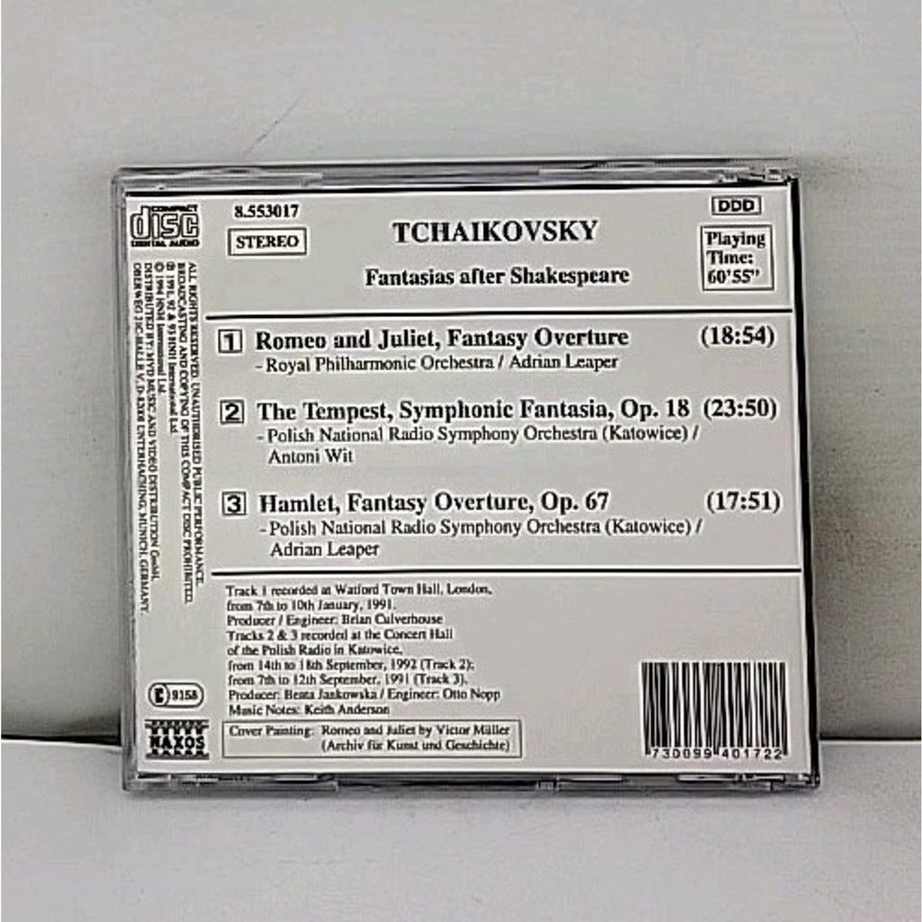 Fantasias after Shakespeare by Tchaikovsky / Leaper / Wit / Rpo (CD, 1995)
