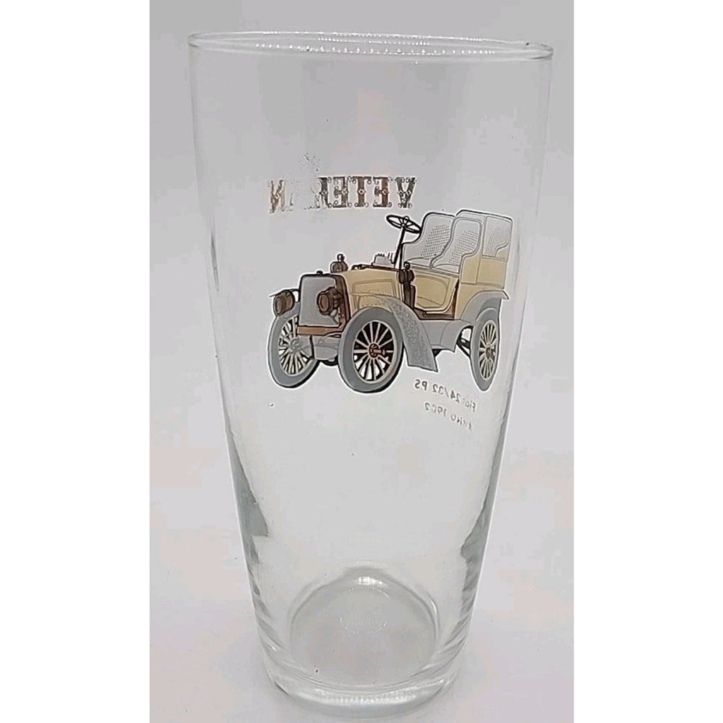 Set Of 5 Vintage Veteran Classic Car Glasses Early 1900s Cars