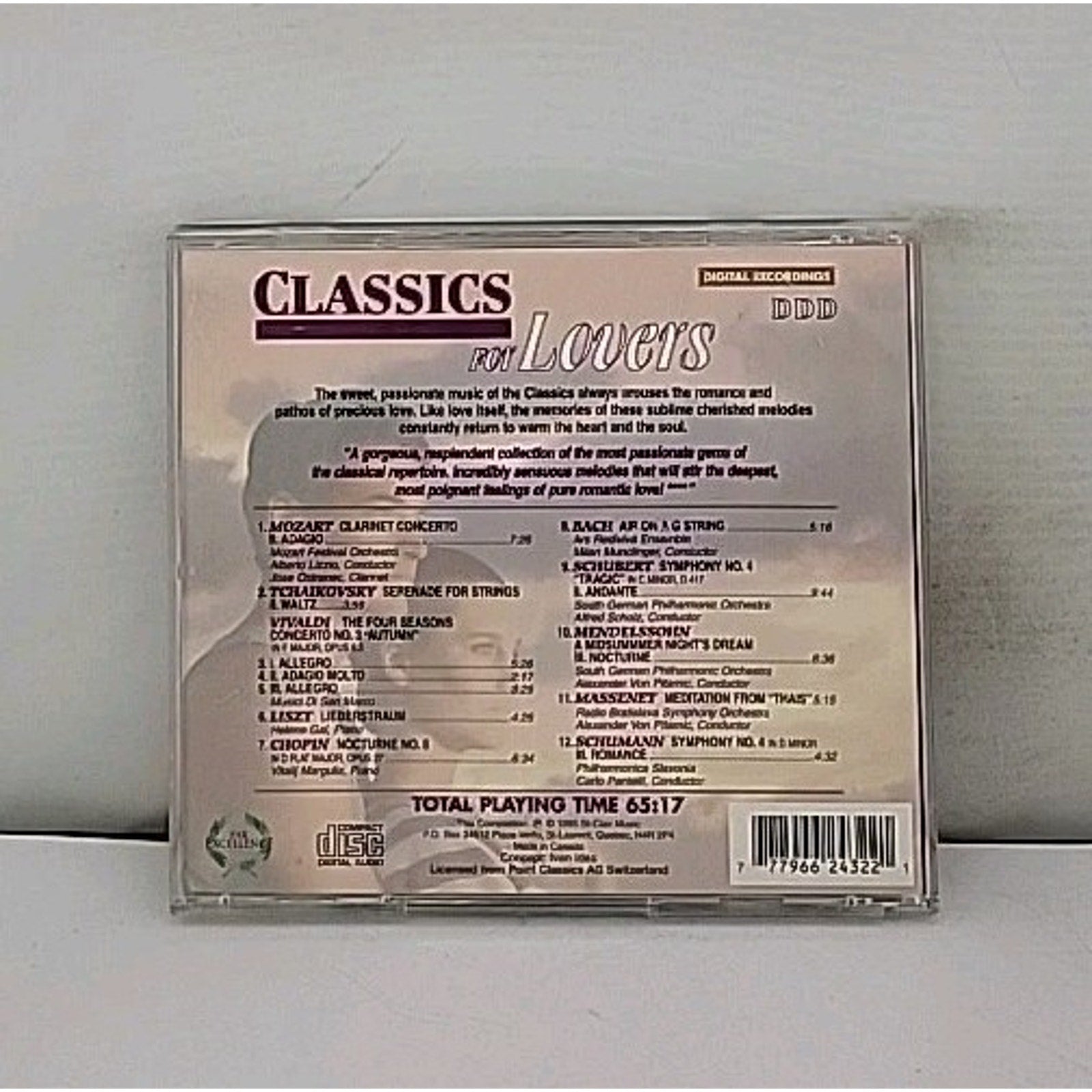 Classics For Lovers - Romantic Music For Romantic People CD