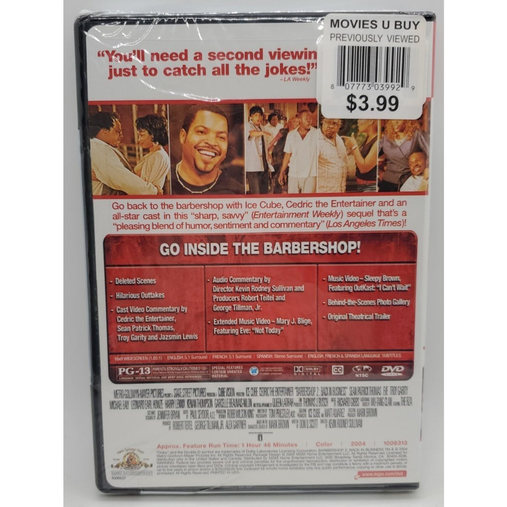 Barbershop 2 (DVD, 2004) *Brand New*