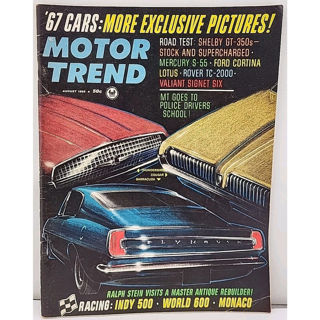 Motor Trend Magazine August 1966 Vol. 18 No. 8