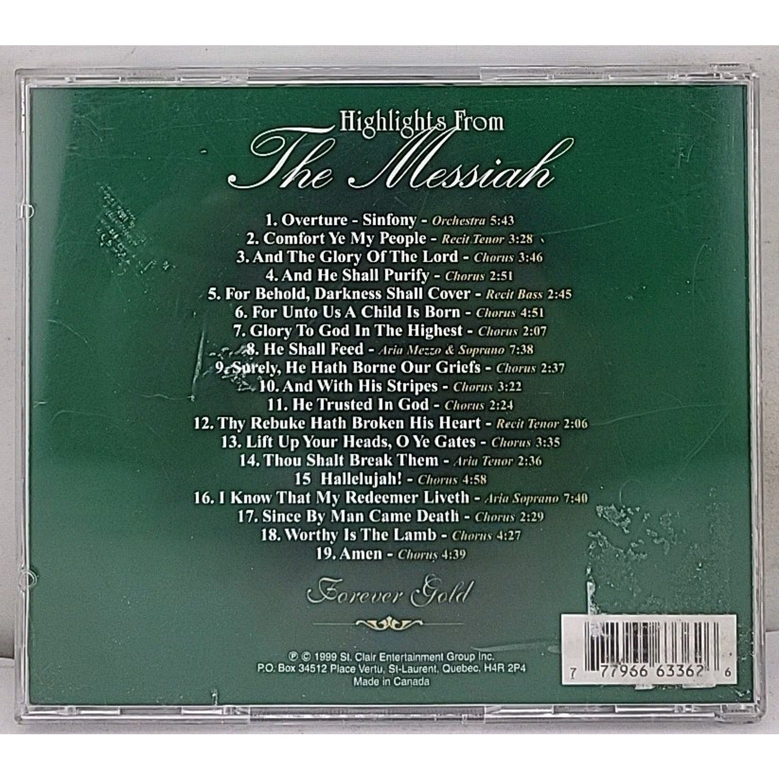 Highlights from the Messiah by Various (CD, 1999)