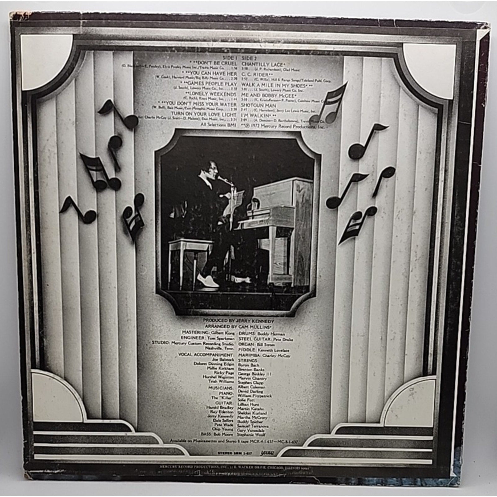 Jerry Lee Lewis The "Killer" Rocks On LP 1972 Mercury SRM 1-637 (Record)