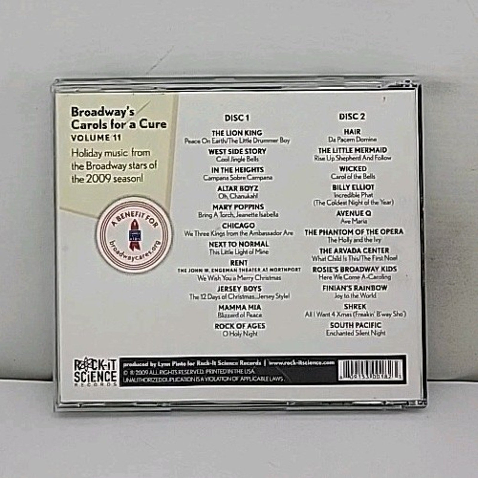 Broadway's Carols for a Cure 11 by Various (CD, 2009)