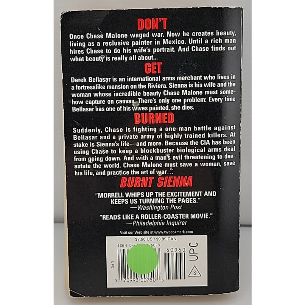 Burnt Sienna by David Morrell (2001, Mass Market)