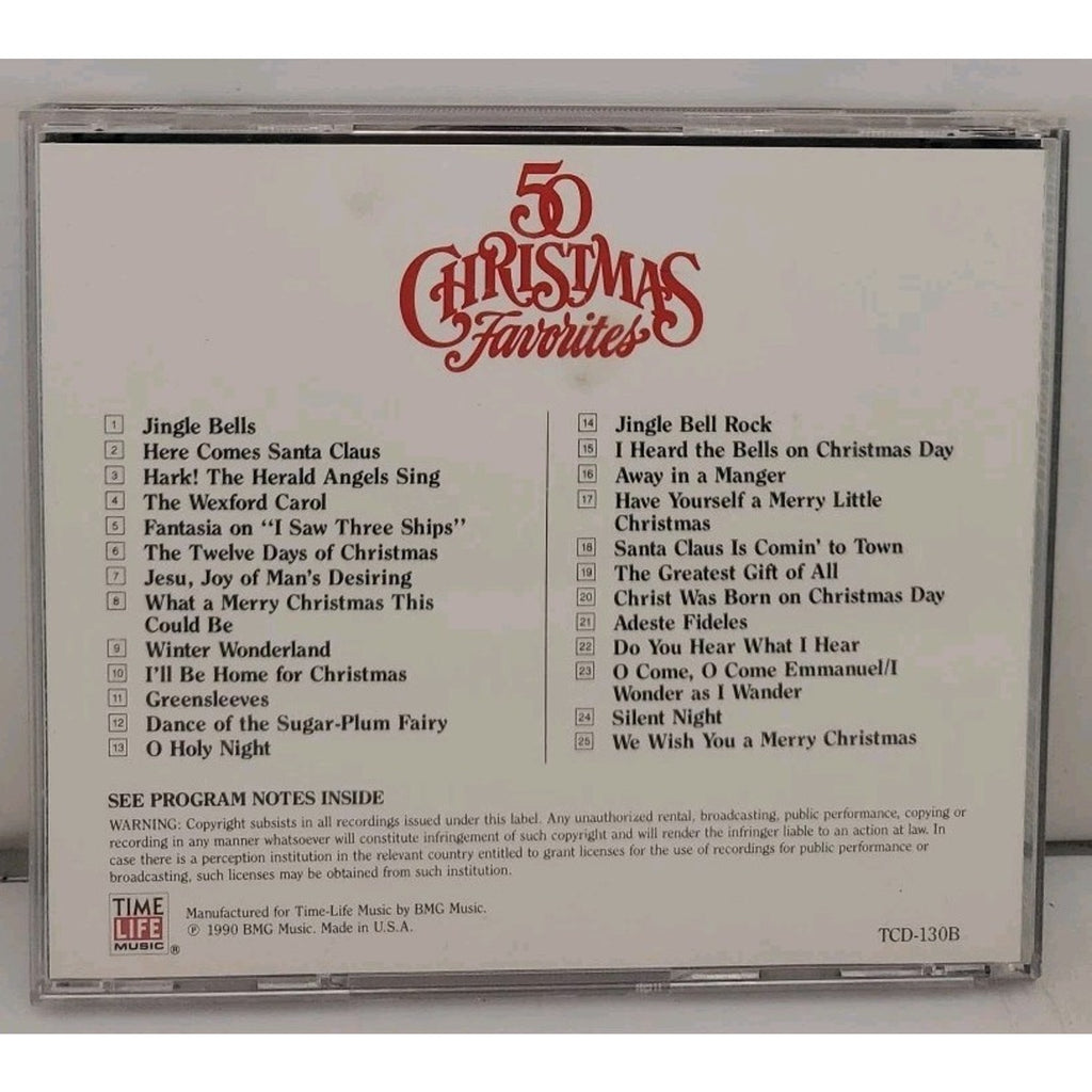 50 Christmas Favorites by Various (Disc B CD, 1990)