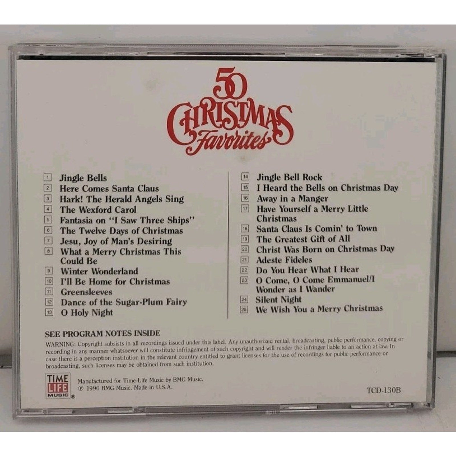 50 Christmas Favorites by Various (Disc B CD, 1990)