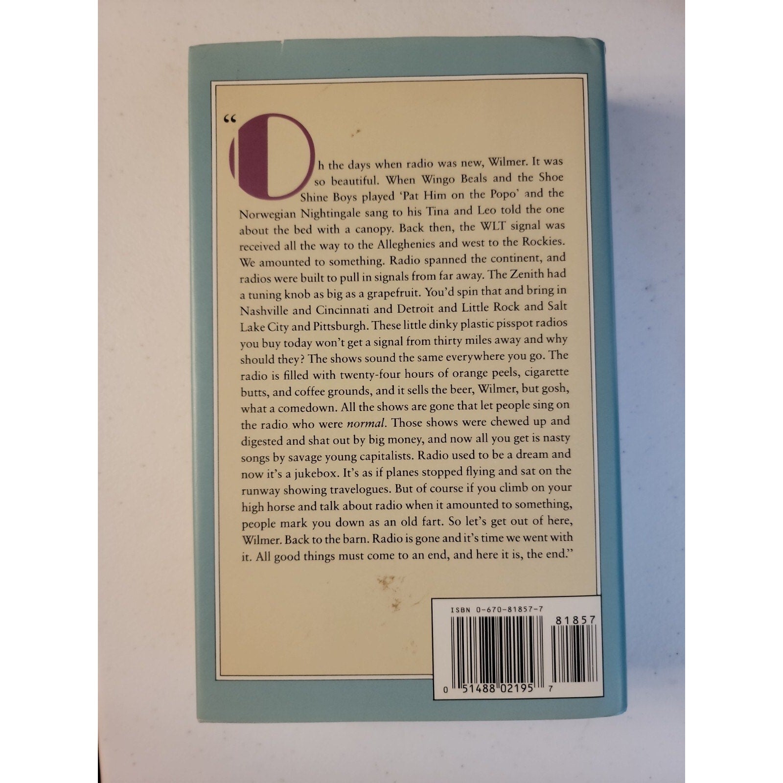 WLT : A Radio Romance by Garrison Keillor (1991, Hardcover)