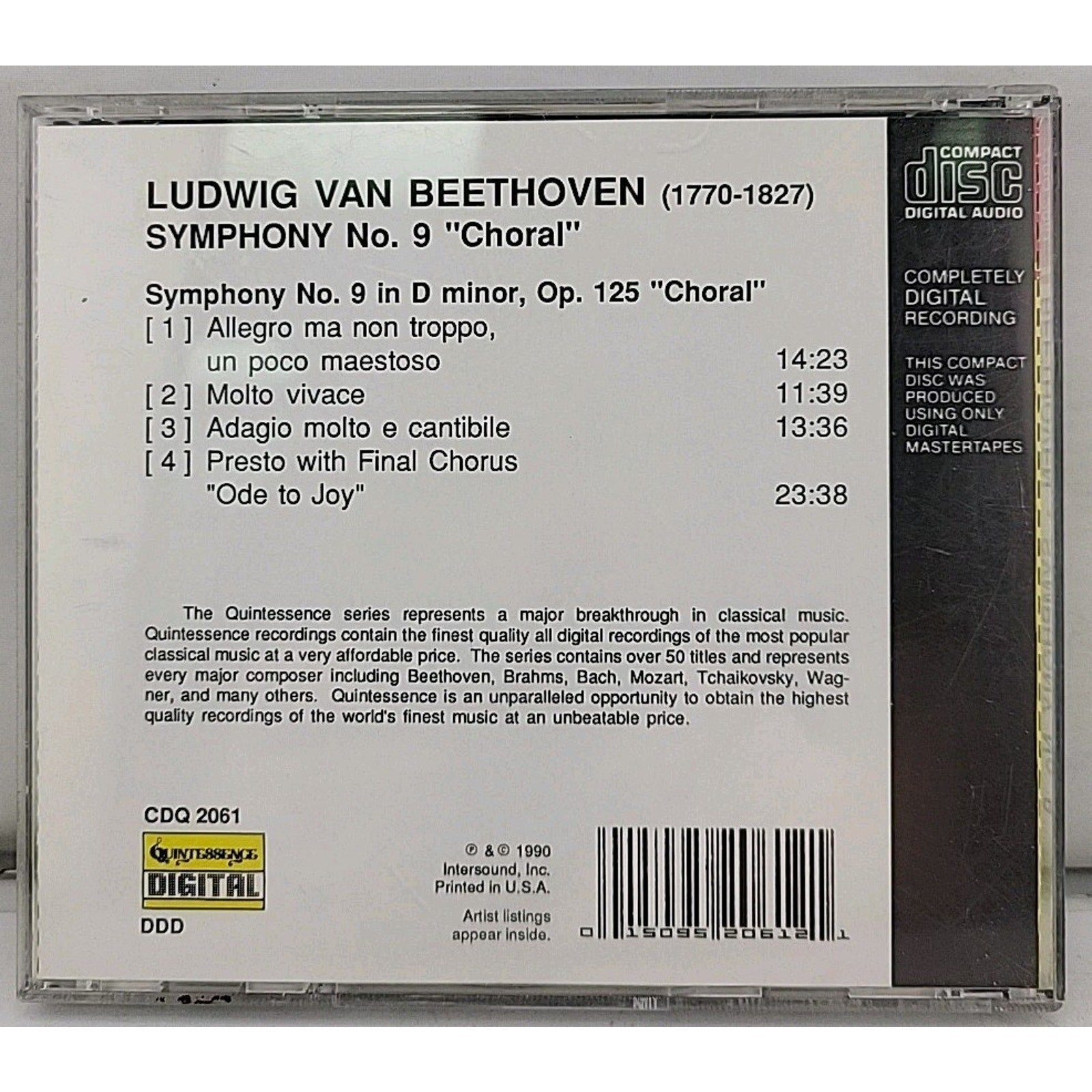 Beethoven – Symphony No. 9 "Choral" (CD, Quintessence, CDQ 2061)