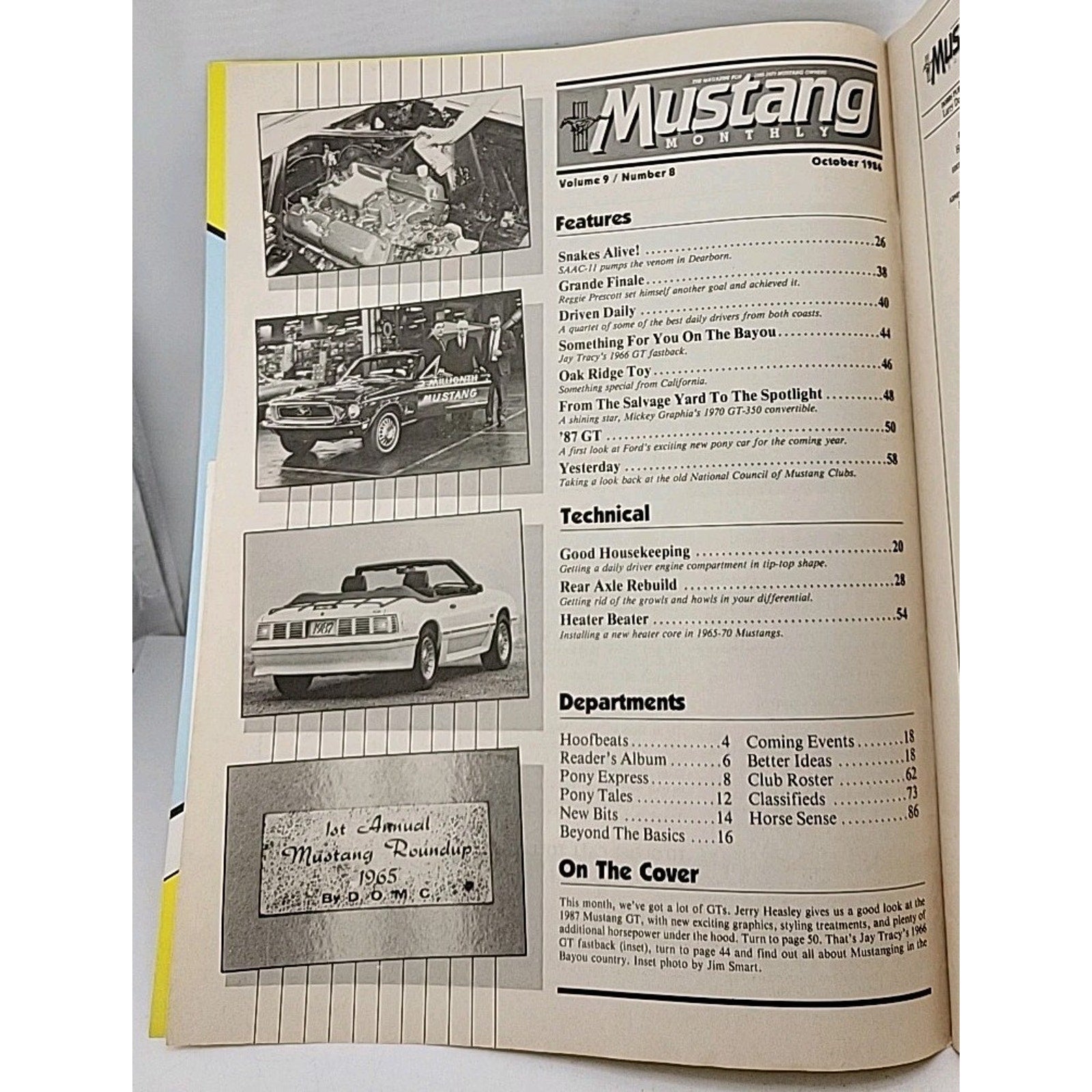 Mustang Monthly Magazine - October 1986 - Volume 9 Number 8