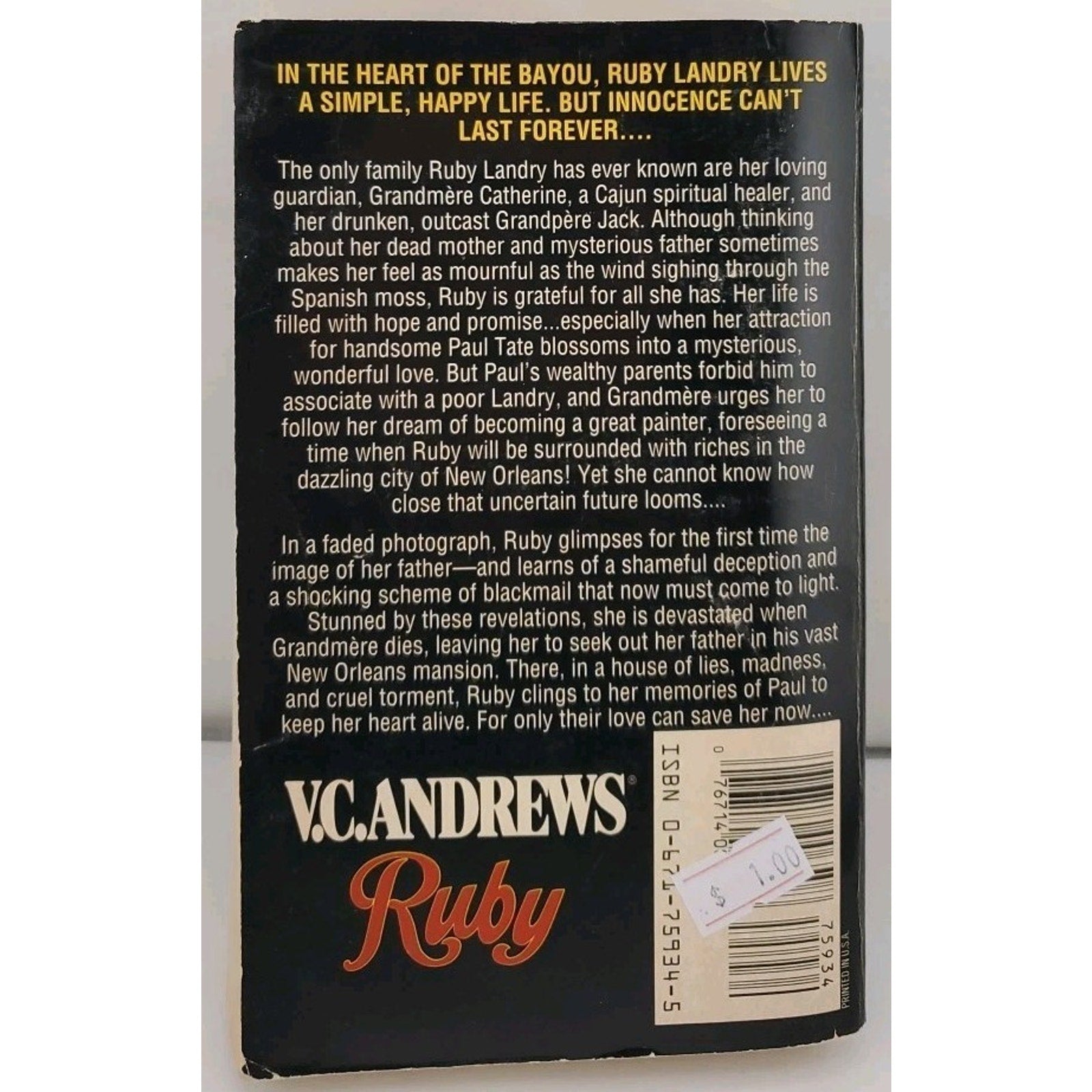 Ruby by V. C. Andrews (2012, Trade Paperback)