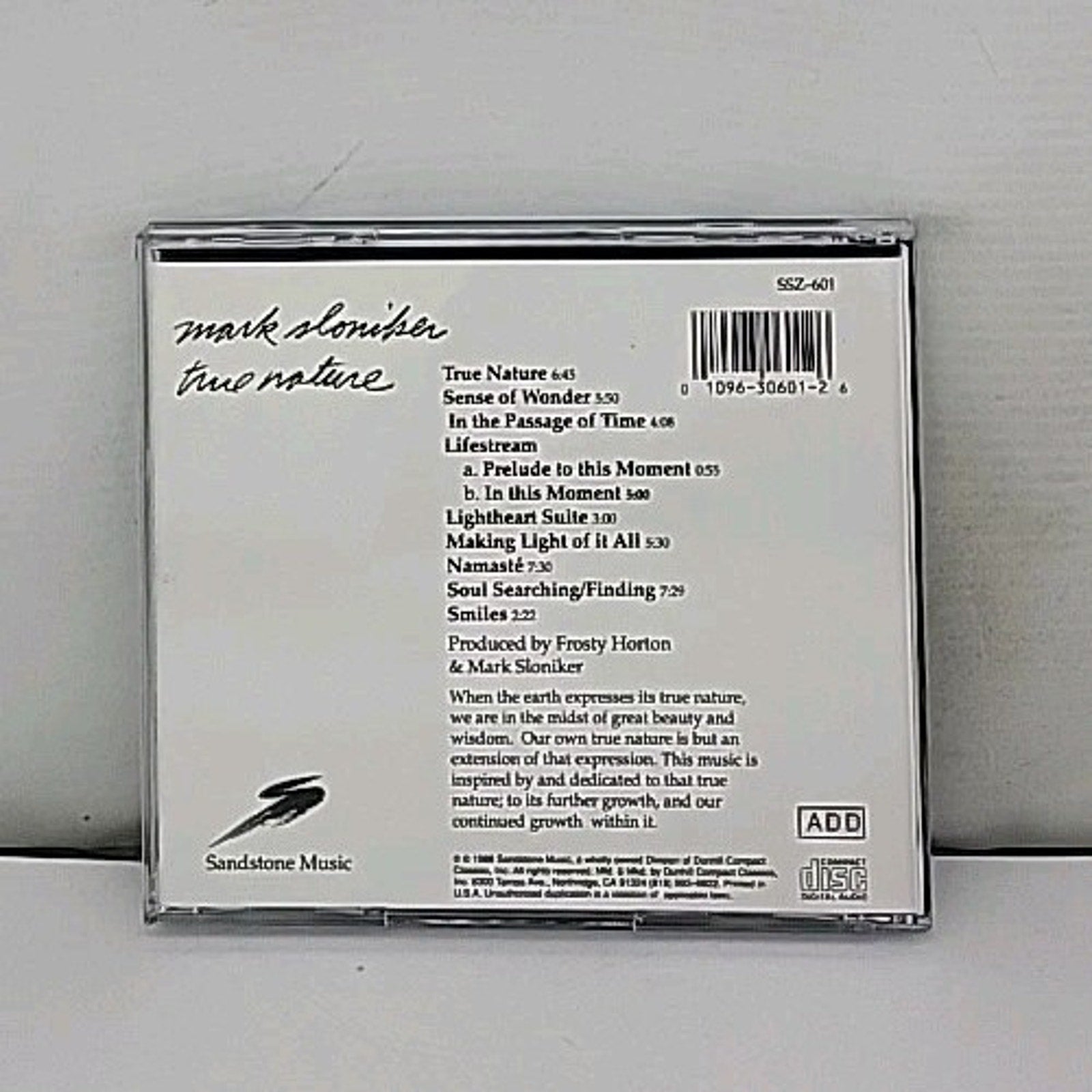 Mark Sloniker True Nature Music CD Album