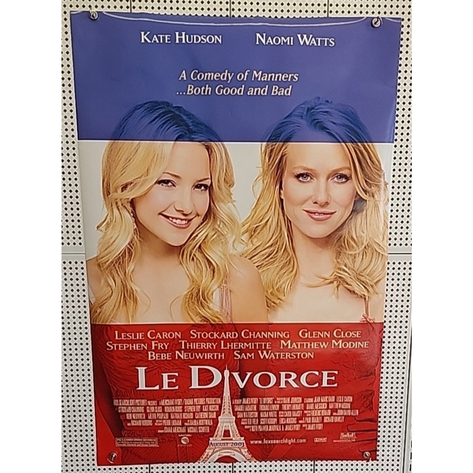 Le Divorce Original 27 X 40 Theatrical Movie Poster Kate hudson Naomi Watts