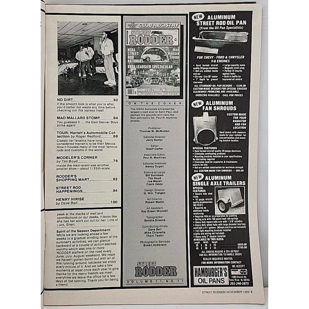 Street Rodder Magazine November 1982 Volume 11 No. 11