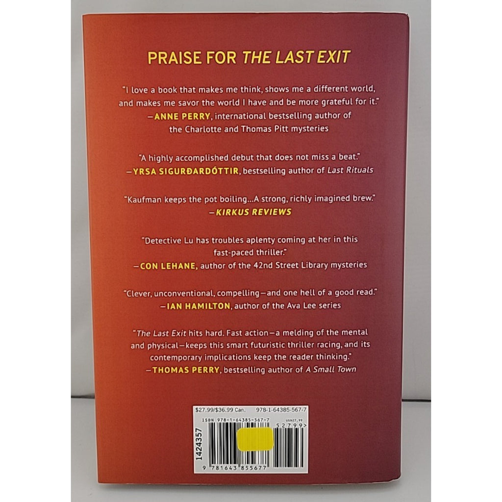 Last Exit : A Jen Lu Mystery by Michael Kaufman (2021, Hardcover)