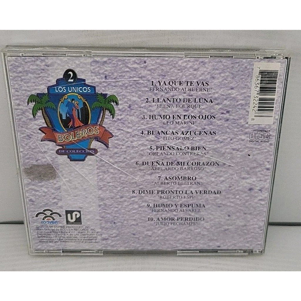 Various Artists Unicos Boleros De Coleccion 2 (CD)