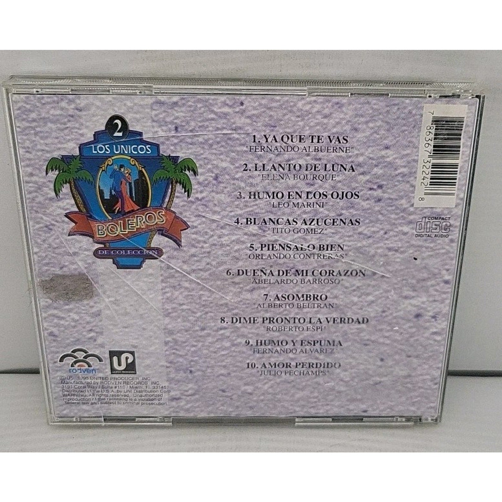 Various Artists Unicos Boleros De Coleccion 2 (CD)
