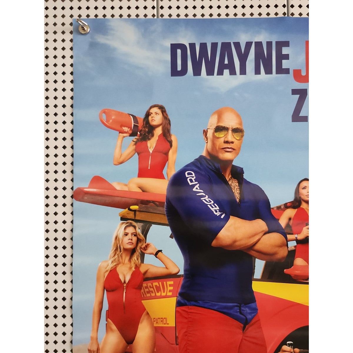 Baywatch - Movie Poster with Dwayne Johnson and Zac Efron