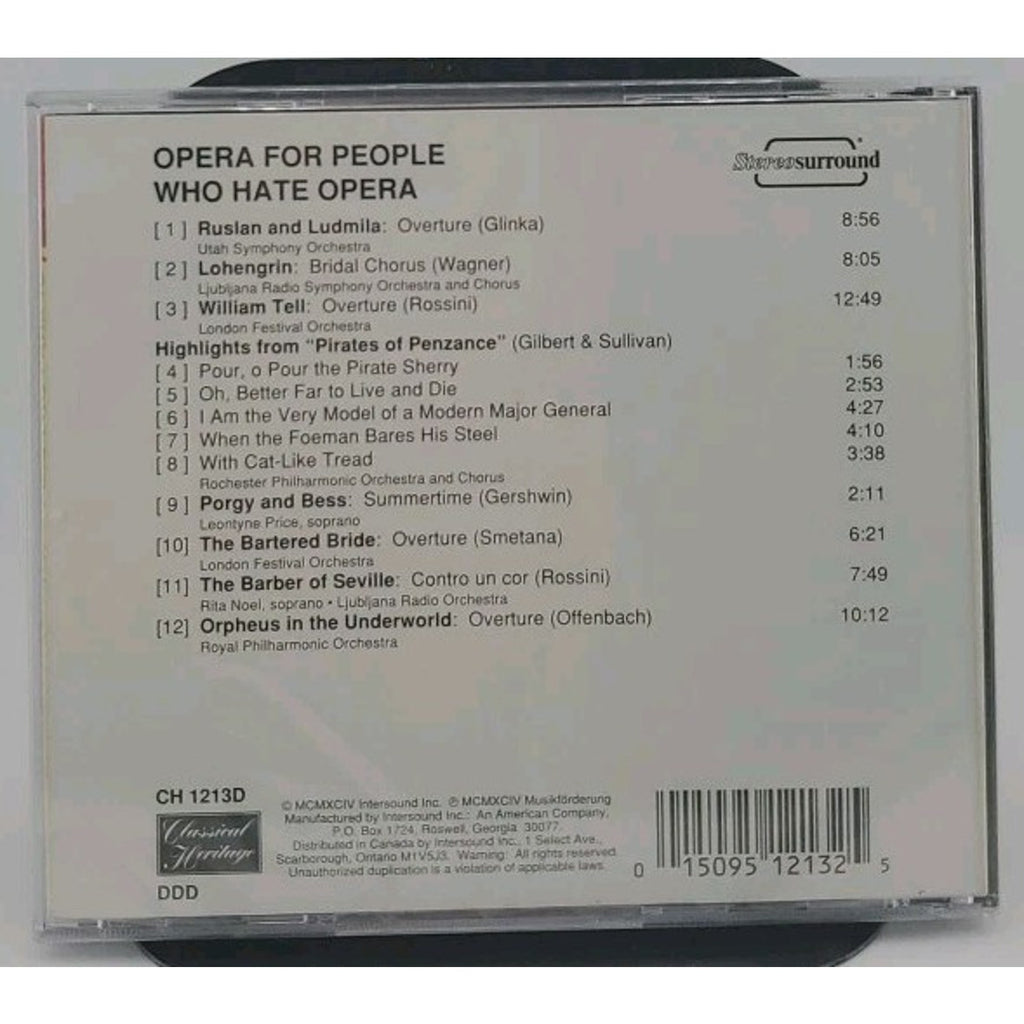 Opera for People Who Hate Opera - Audio CD By Opera