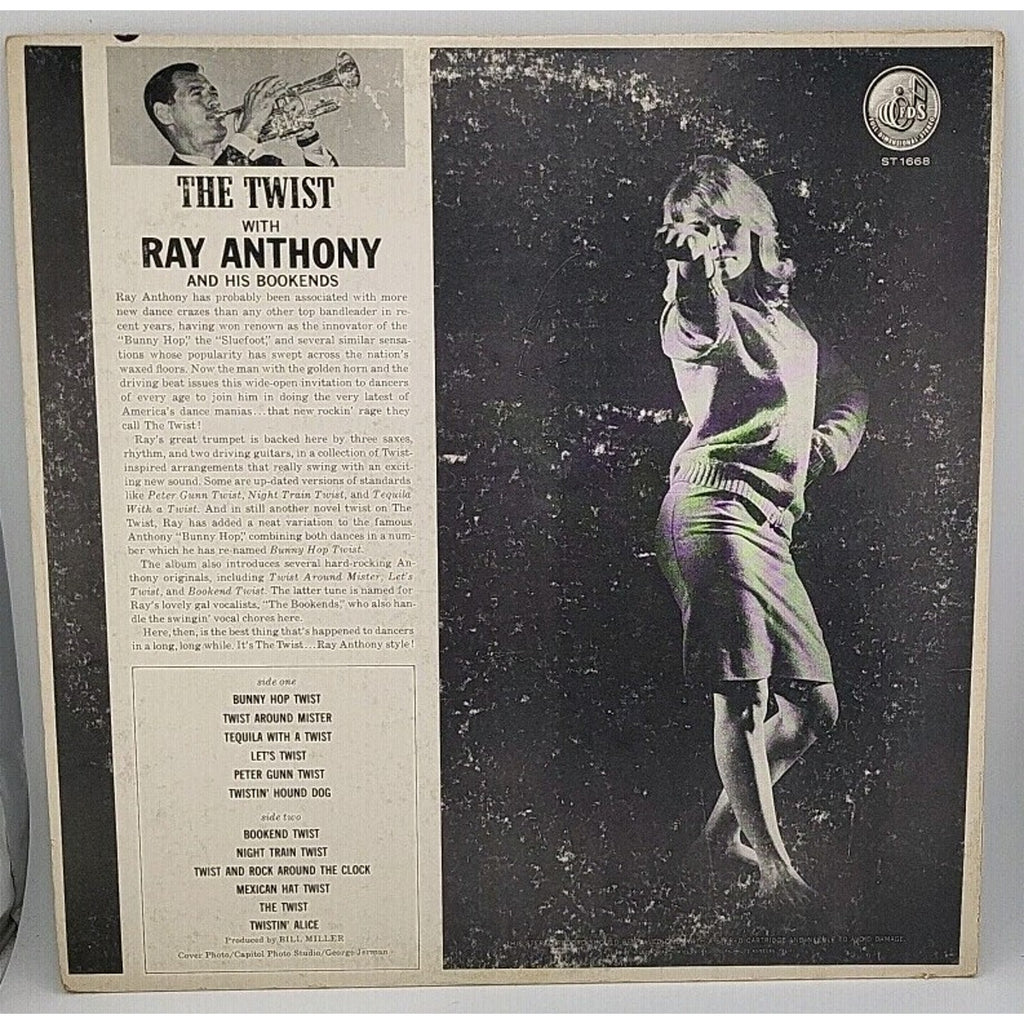 The Twist With Ray Anthony & His Bookends Capitol Records 33 RPM Vinyl Album LP