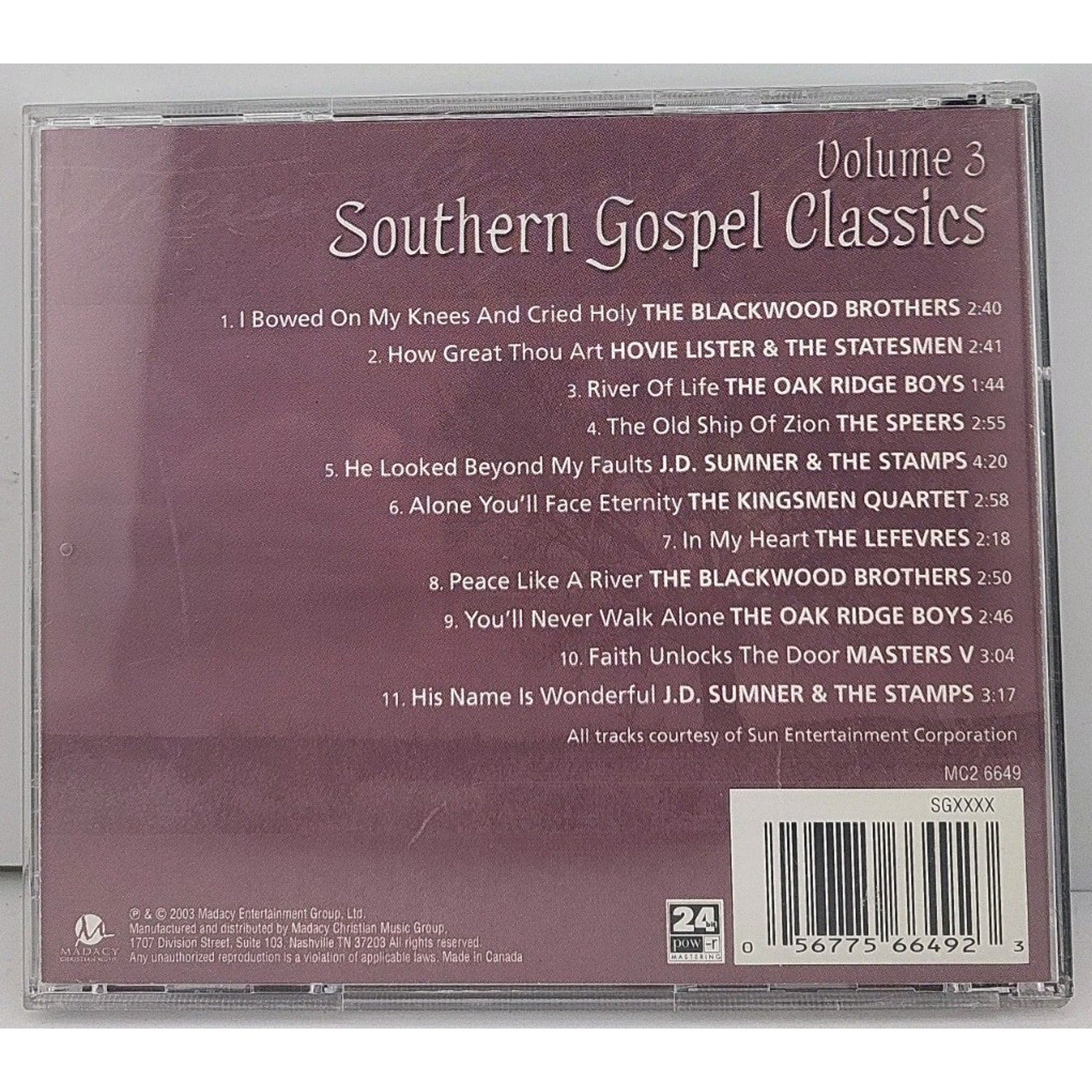 Southern Gospel Classics by Various (CD, 2003) Volume 3