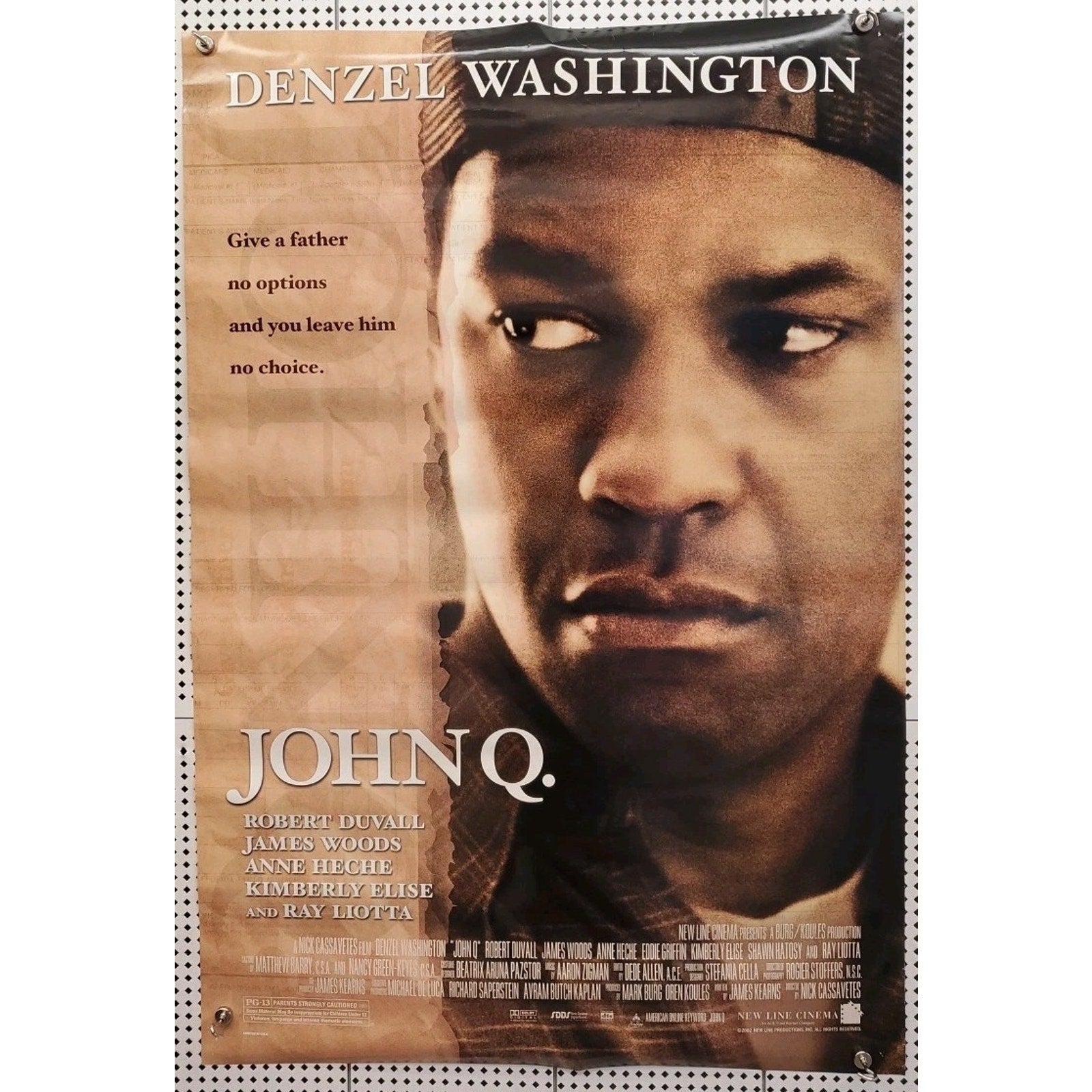 John Q. 27x40 Original Double Sided One Sheet Movie Poster Rolled