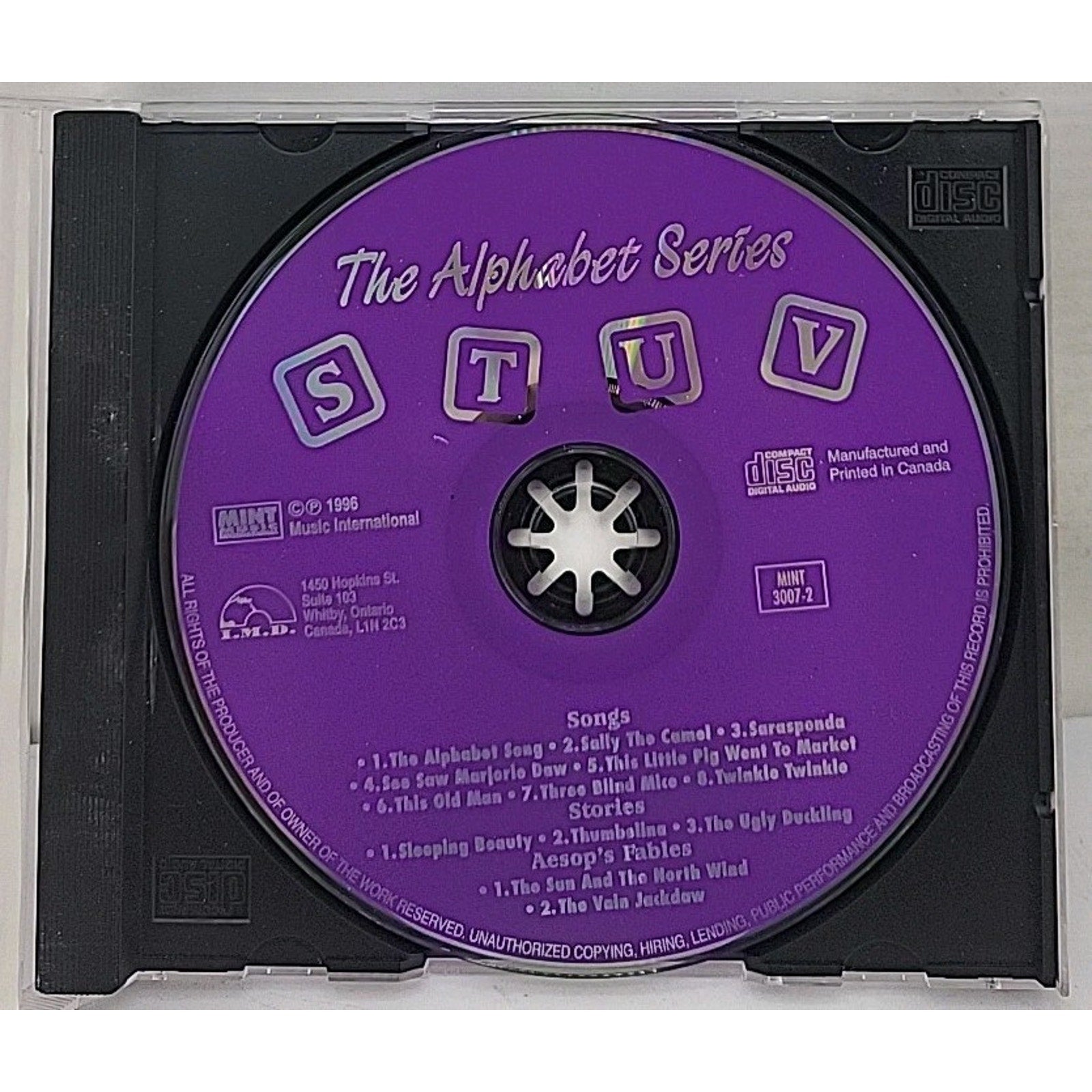 1996 STUV The Alphabet Series On CD For Kids Mint Music International