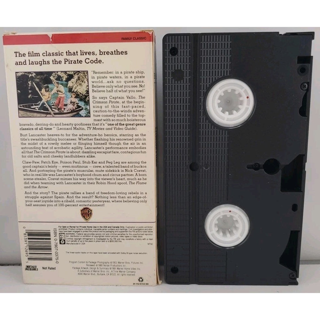 The Crimson Pirate (VHS)