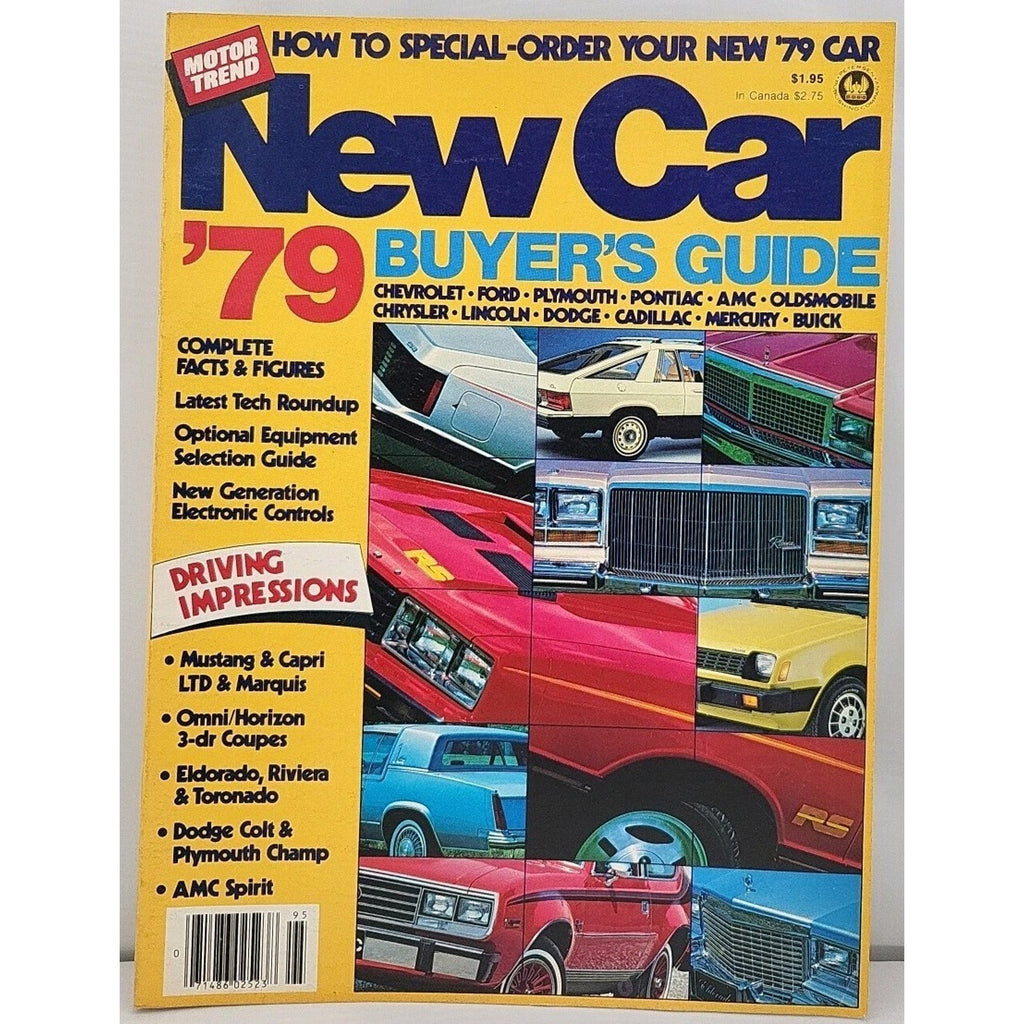 1979 Motor Trend's New Car Buyer's Guide Magazine