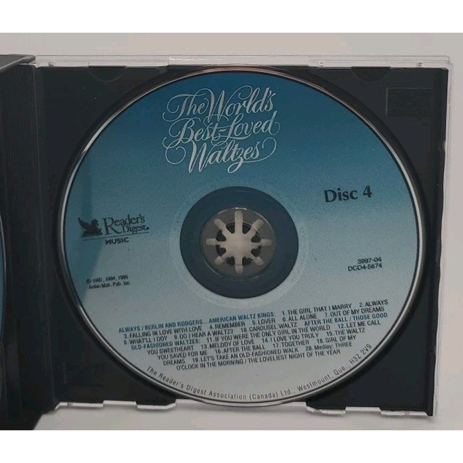 The World’s Best-Loved Waltzes Reader’s Digest (1996) Music CD 4-Disc Set