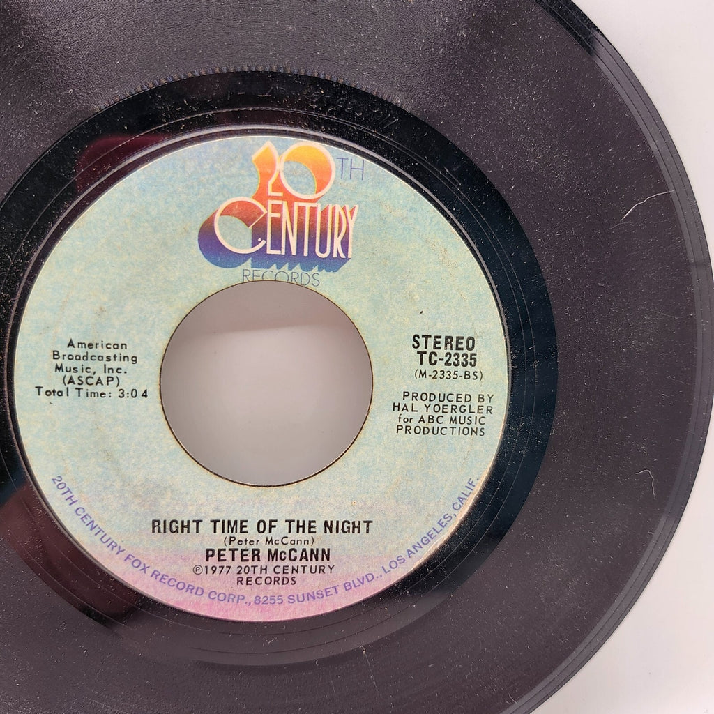 Do You Wanna Make Love / Right Time of the Night by Peter McCann (Record)
