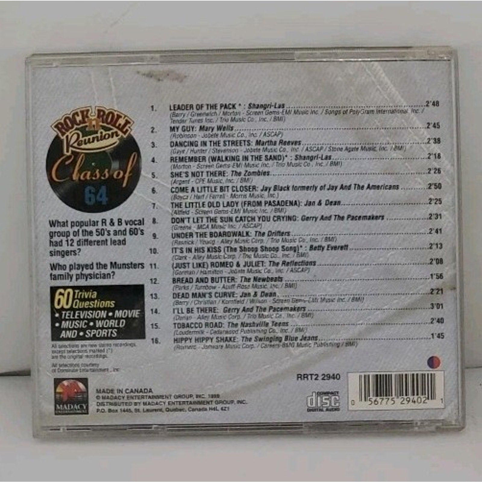 Rock & Roll Reunion: Class of 64 by Various (CD, 1997)