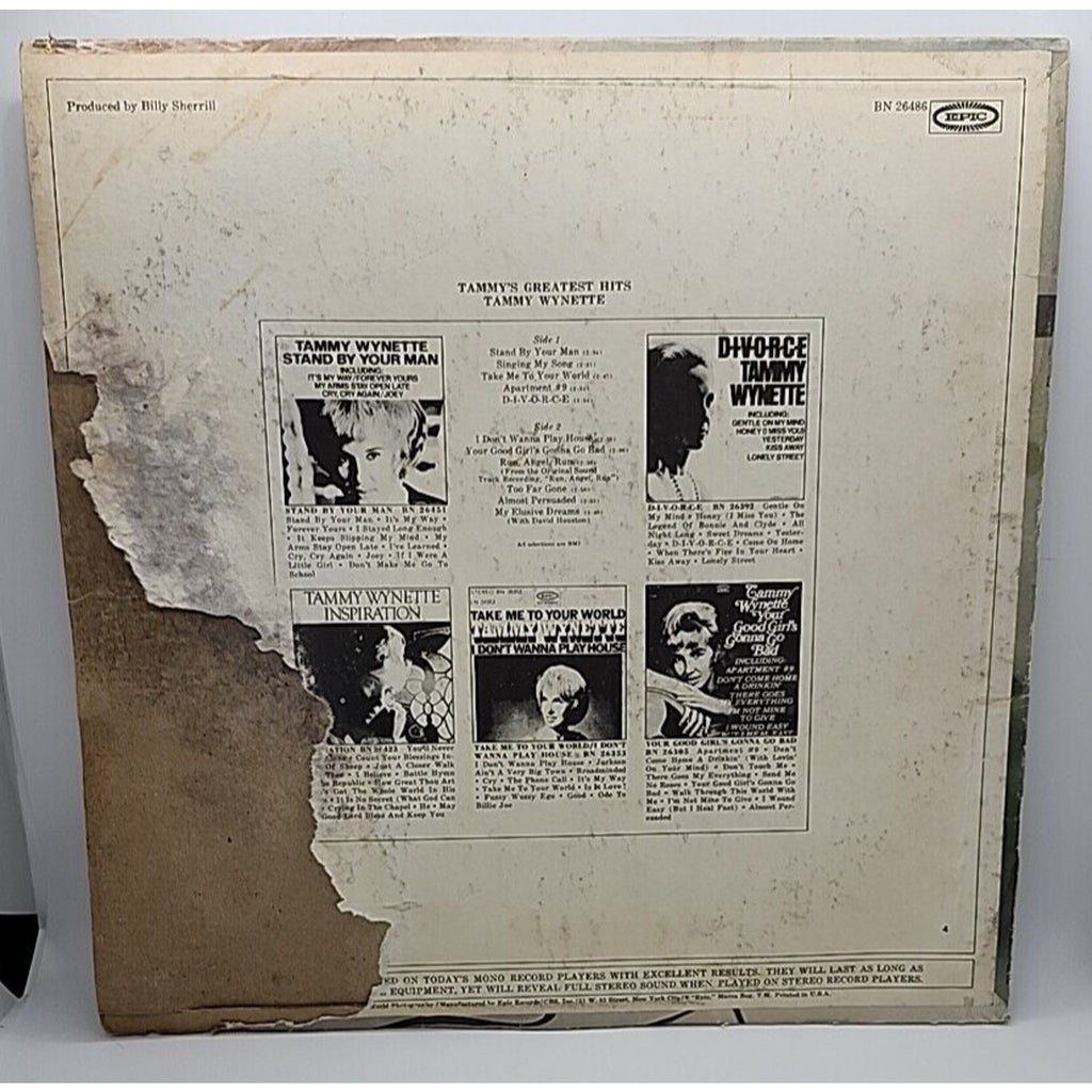 Tammy Wynette Tammy’s Greatest Hits (Record)