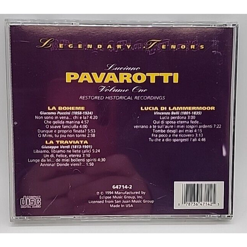 Legendary Tenors Luciano Pavarotti Volume Two CD