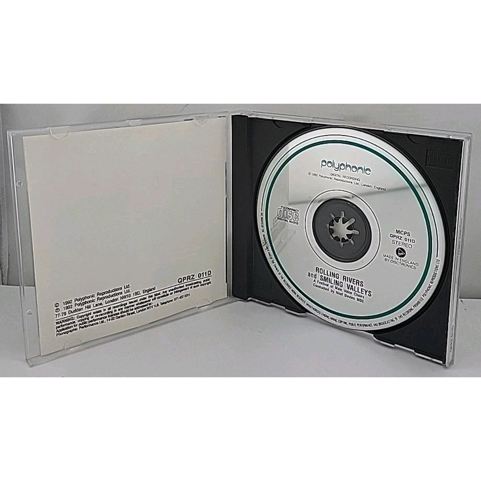Rolling Rivers and Smiling Valleys CD Male Choirs Noel Davies