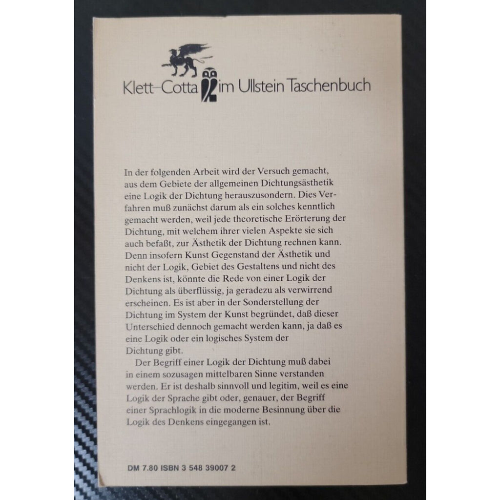 Kate Hamburger DieLogik der Dichtung