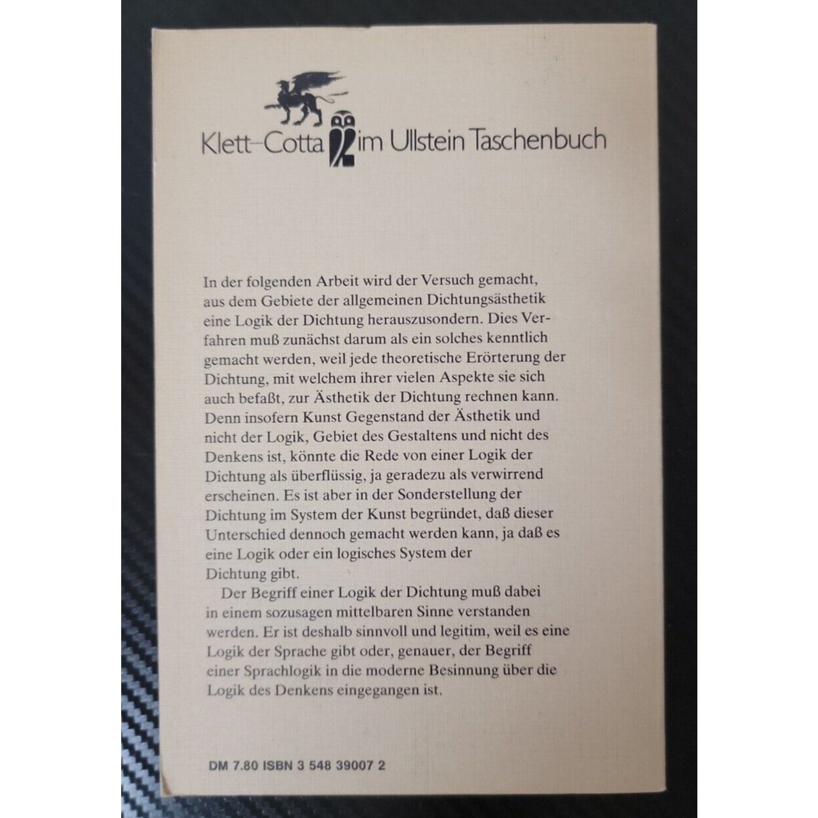 Kate Hamburger DieLogik der Dichtung