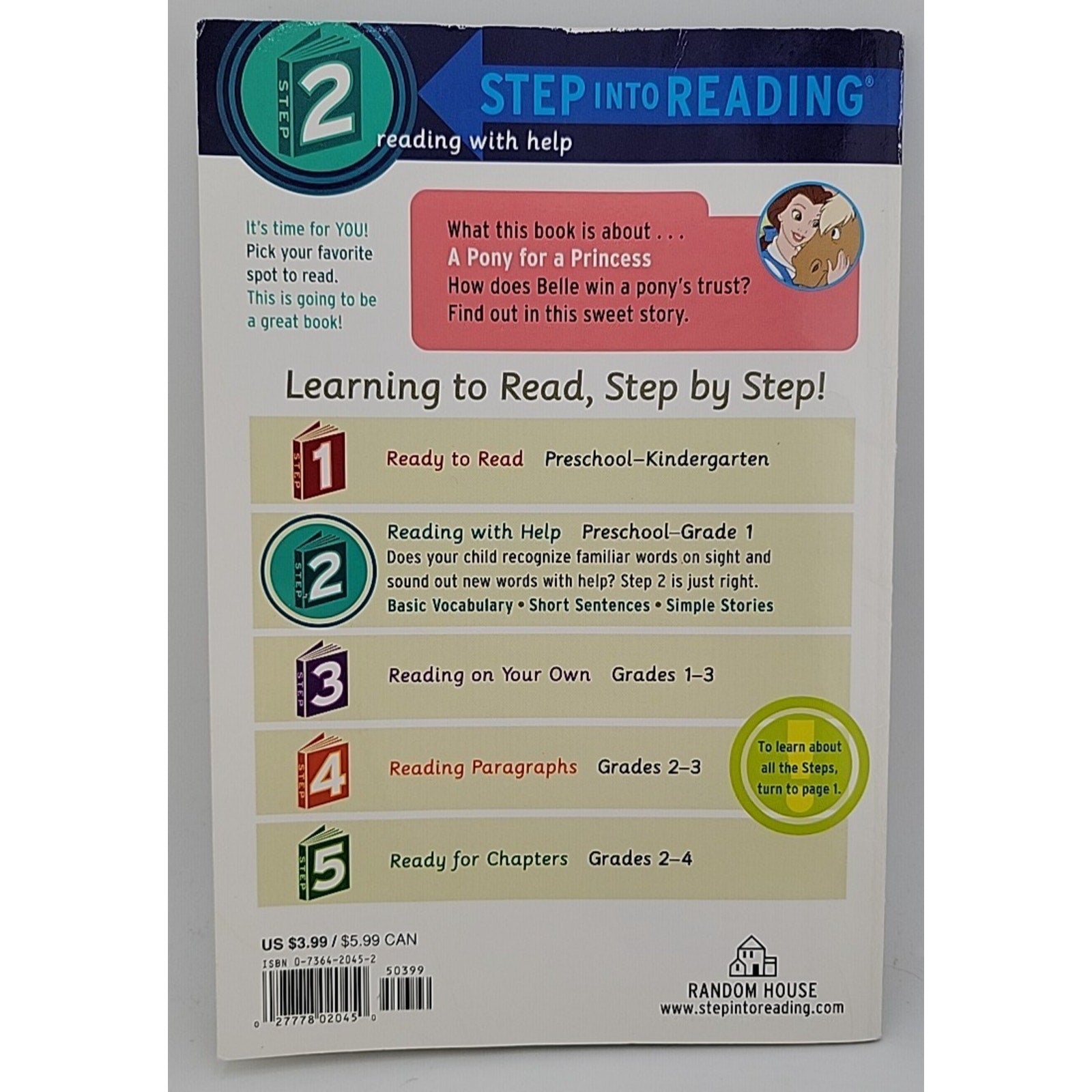 Disney Princess: A Pony for a Princess - Step into Reading Book, Step 2