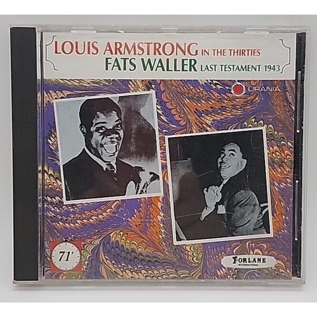 Louis Armstrong in 30s Waller Last Testament 1943 (CD 1988 Forlane France)