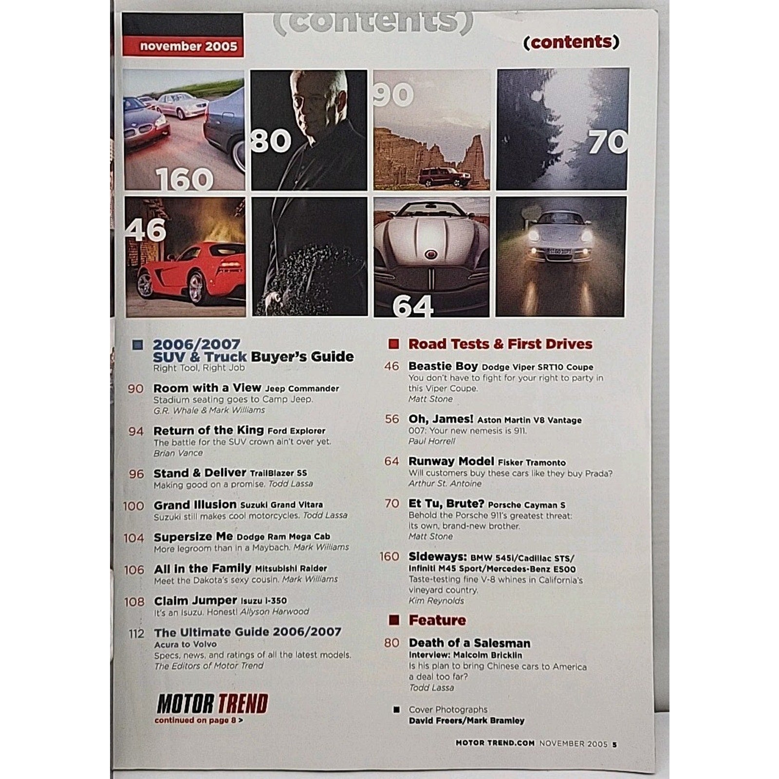 Motor Trend Magazine November 2005