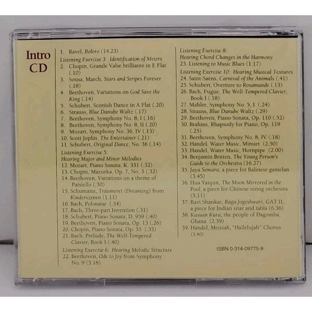 Listening to Music 2nd Ed. Introduction (CD, 1996)