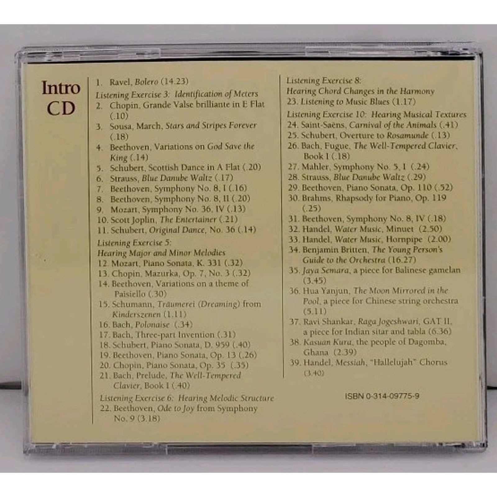 Listening to Music 2nd Ed. Introduction (CD, 1996)
