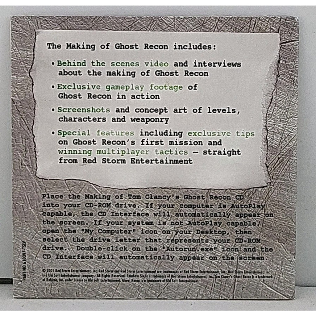 Tom Clancy The Making Of Ghost Recon PC Game (S2)