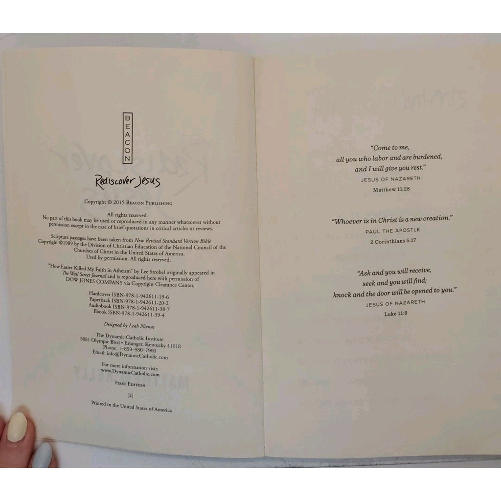 Rediscover Jesus : An Invitation by Matthew Kelly (2015, Hardcover)