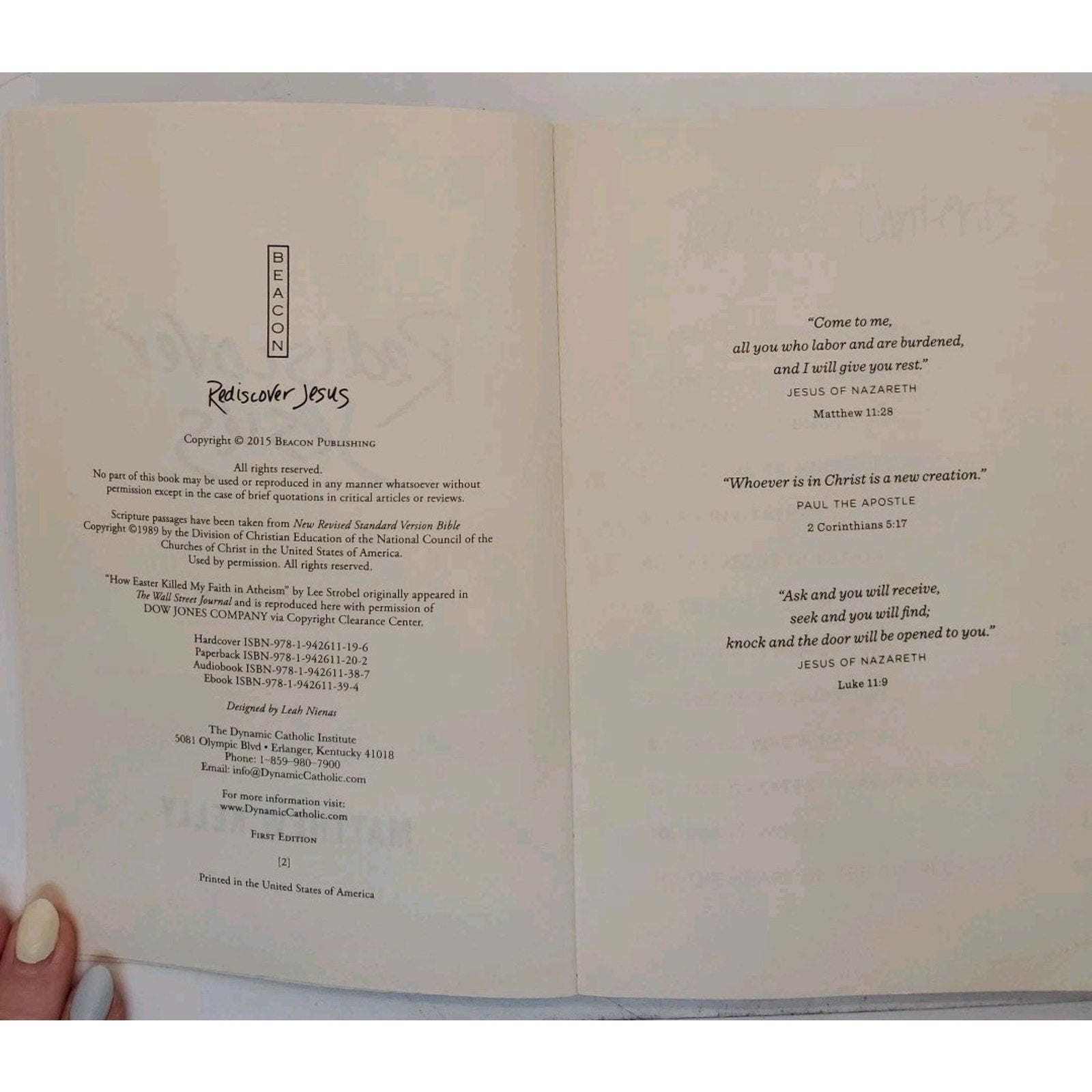 Rediscover Jesus : An Invitation by Matthew Kelly (2015, Hardcover)