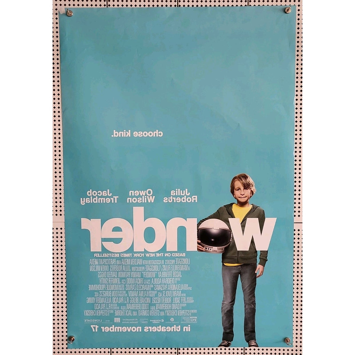 Wonder Movie Poster 2 Sided Original Final 27x40 Jacob Tremblay Julia Roberts