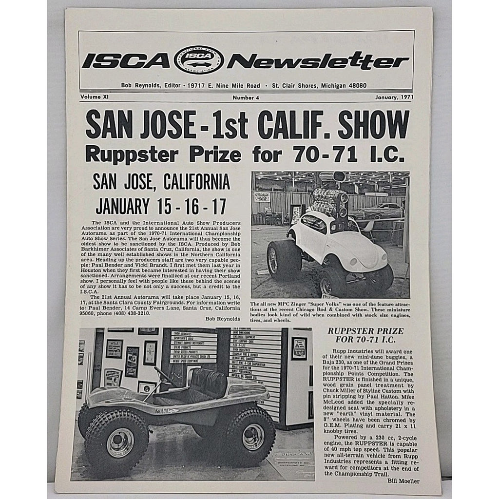 ISCA Newsletter January 1971 Volume XI Number 4