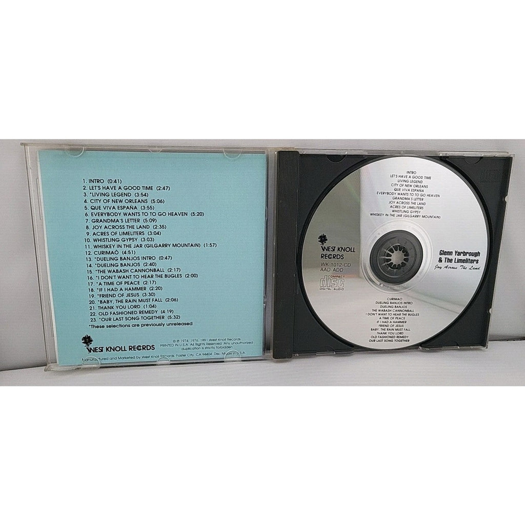 Glenn Yarbrough & the Limeliters Joy Across the Land CD